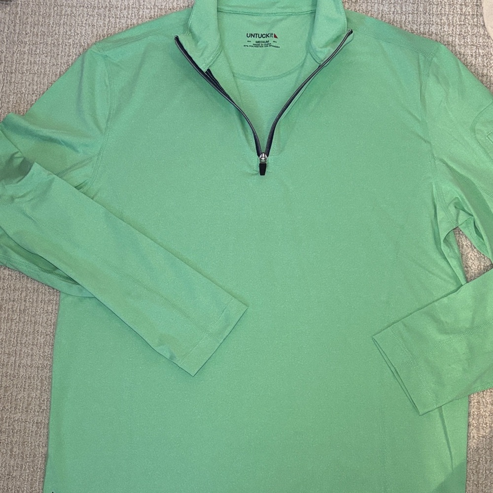 UNTUCKit Mint Green Half-Zip Pullover - image 2
